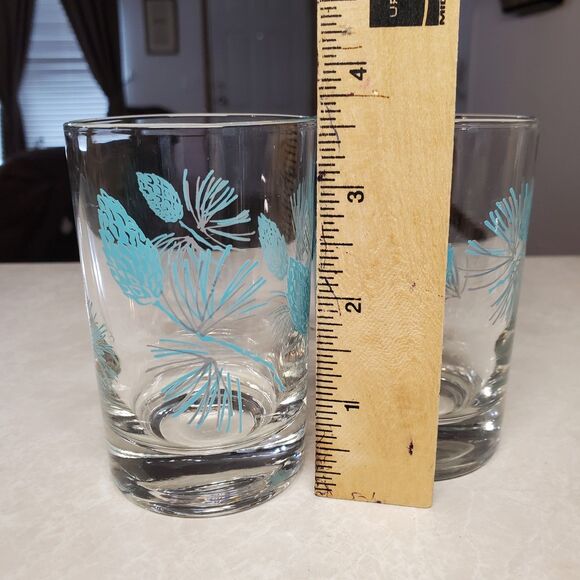 Marcrest Blue Spruce Pinecone Juice Glasses Set Of 2 - Picture 6 of 7